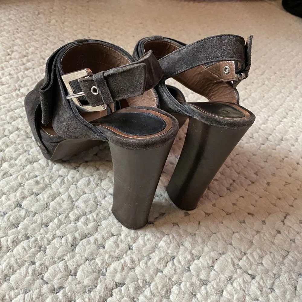 MARNI Platform Leather High Heel LUXE Retro Sandals! 38 US 8